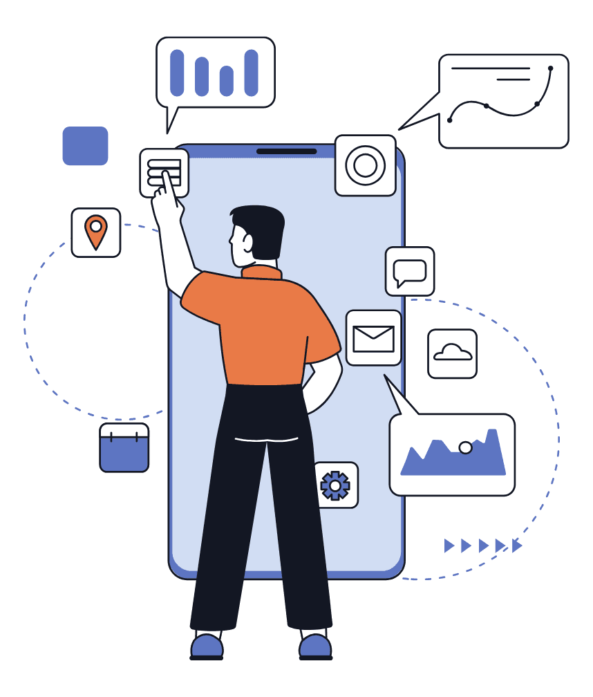 Custom web application development interface