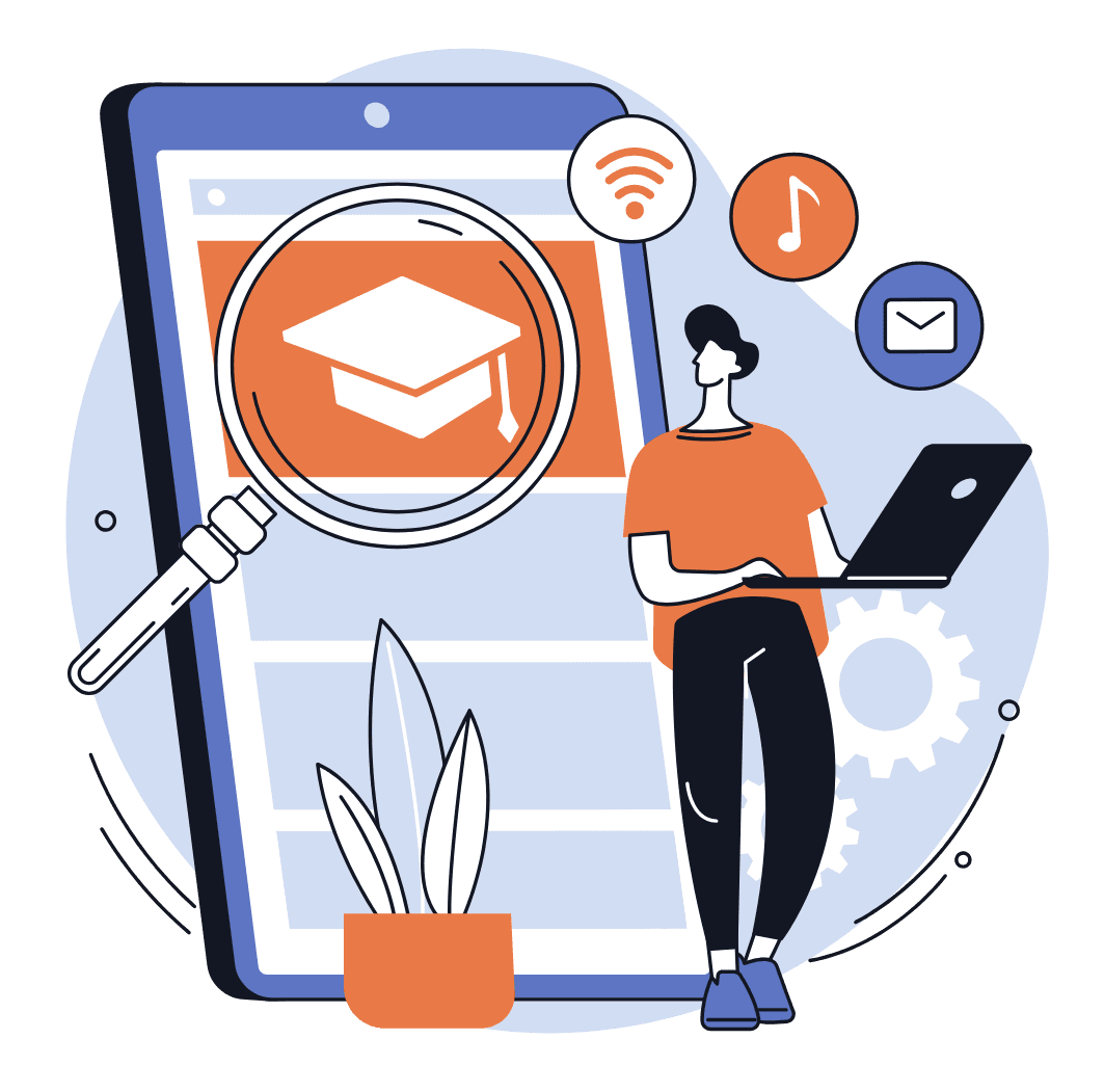 Web development process illustration