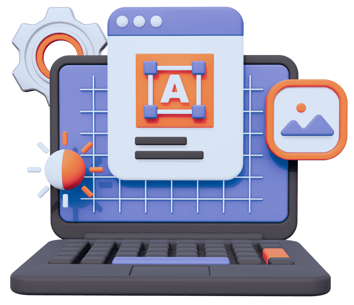 Web designer at work